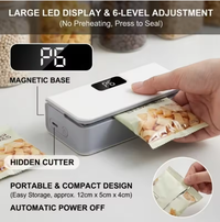FreshSeal™ - Mini Sellador Térmico Magnético Digital Recargable
